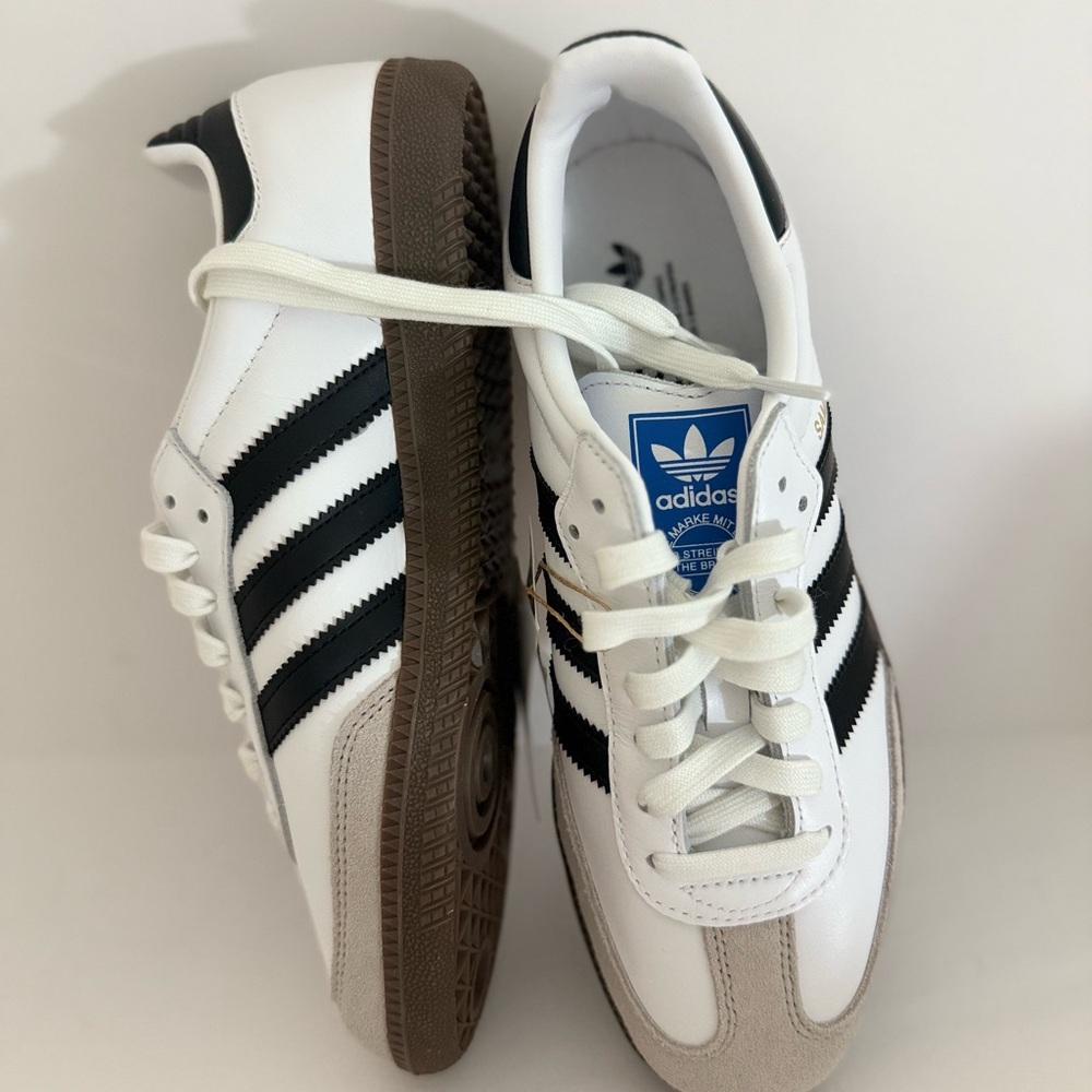 White Black Adidas Sambas NWT
